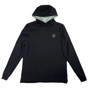 Pins and Aces Performance Golf Hoodie Black Men's Small (Corp Logo)